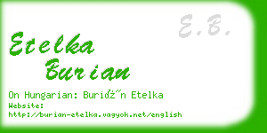 etelka burian business card